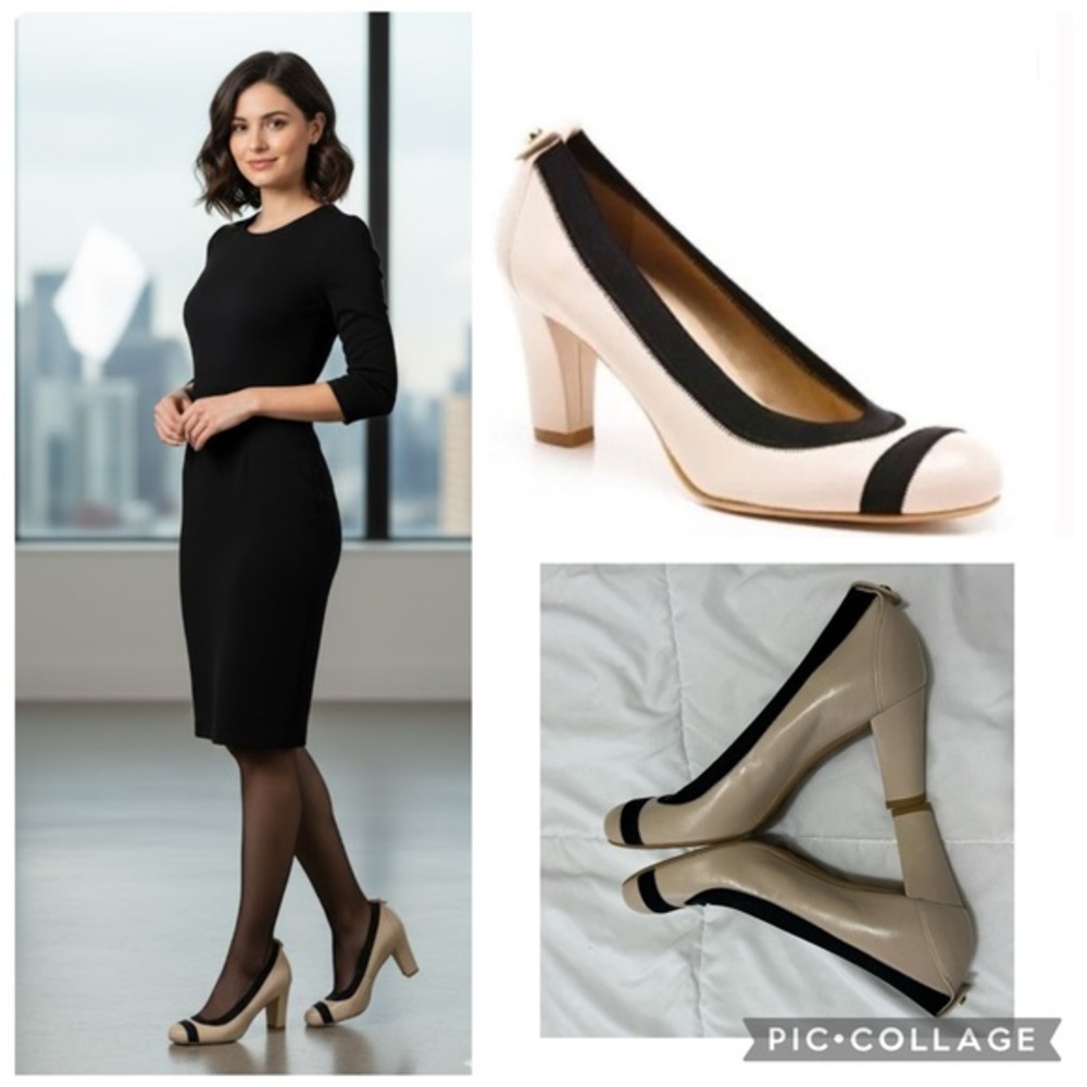 Stuart Weitzman Easily Elastic-Trim Leather Pump Women's size 7